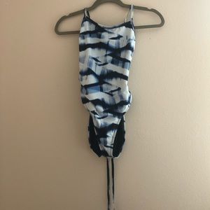 Patterned one piece swimsuit